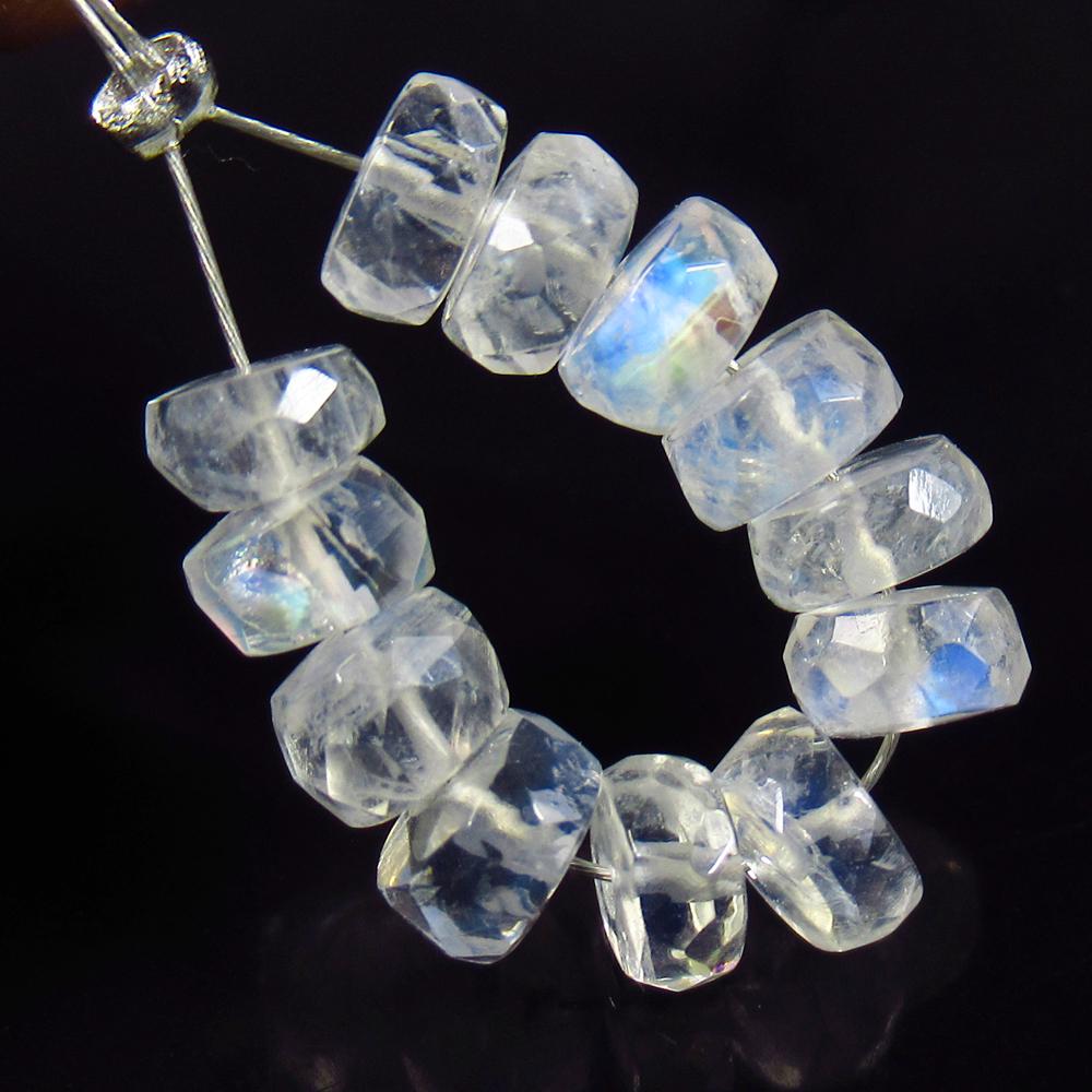 8.11 Ctw Natural 11 Drilled Blue Moonstone Round Beads: No Reserve! Title: 8.11 Ctw Natural 11 Drilled Blue Moonstone Round Beads Stone Clarity: Semi-Transparent Gemstones: Natural Moonstone Beads Carat Weights: 8.11 Size/Dimensions: 4.80 - 5.10 mm / 11 PC