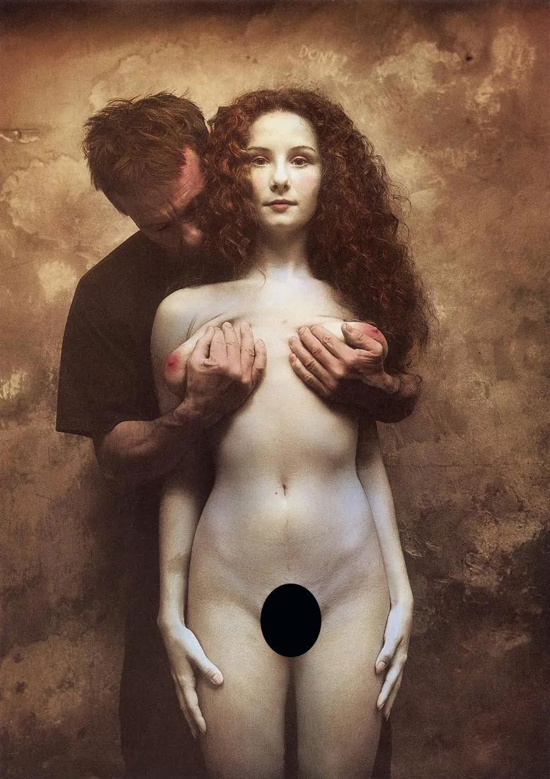 JAN SAUDEK - The Puppet: Artist: Jan Saudek Title: The Puppet Medium: Photo Litho, 2009, South Korea Dimensions: 8.8x12.45" Description: Heat Wax Mounted on 12x16" Conservation Board Artist Bio: Jan Saudek (1935) is a Czech a