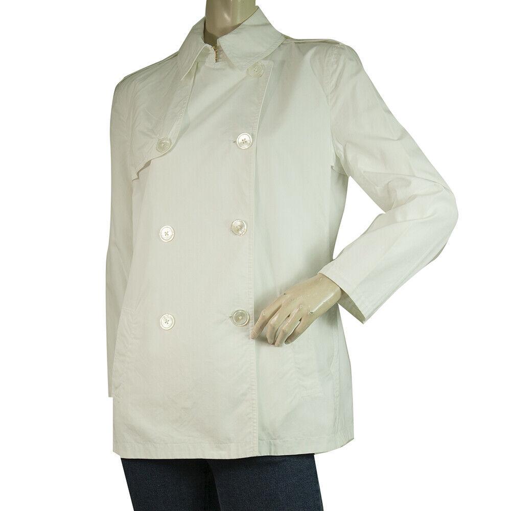 Ralph Lauren Collection White Cotton Trench Double Breasted Jacket sz 8 (1 of 6)