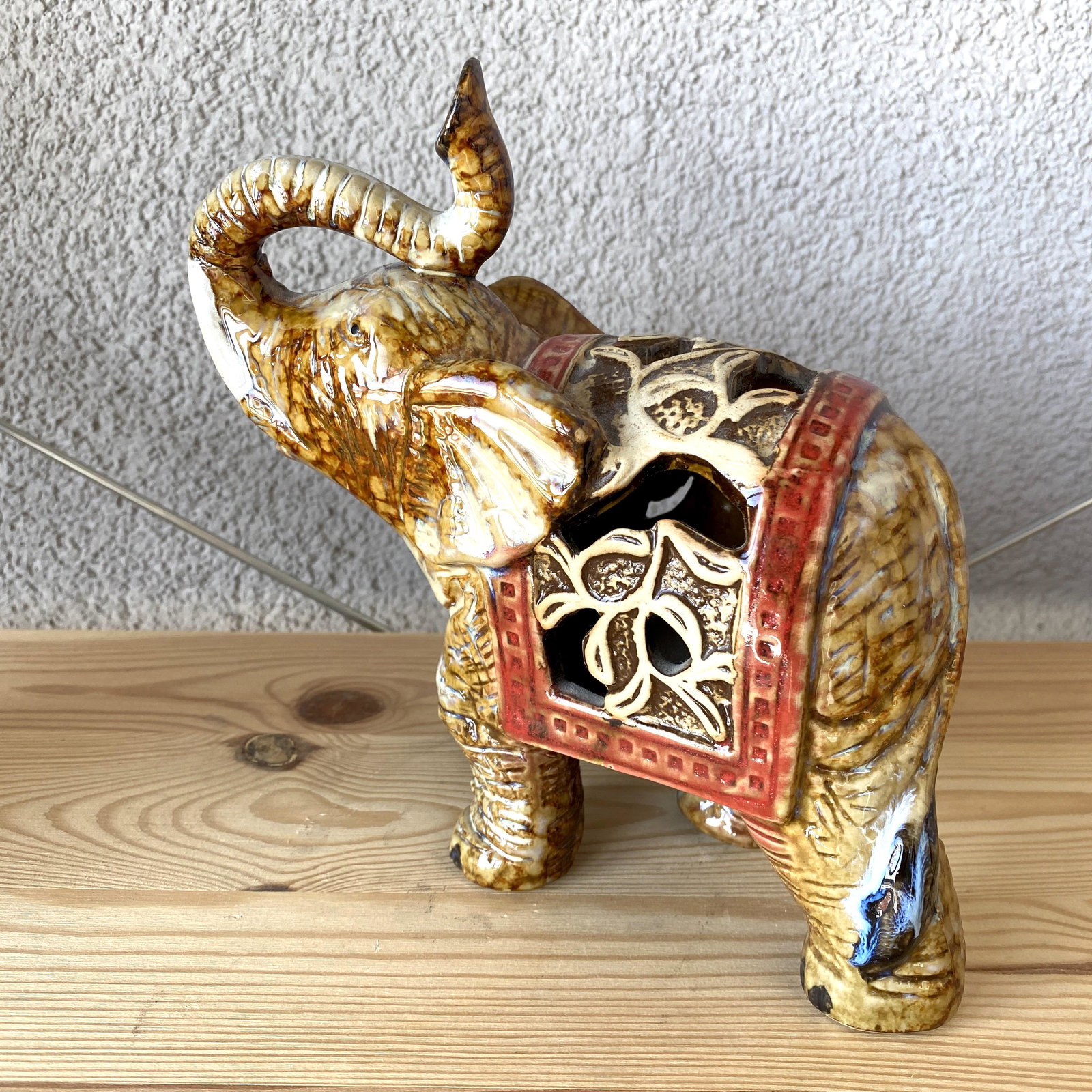 Azure ceramic elephant statue - 10