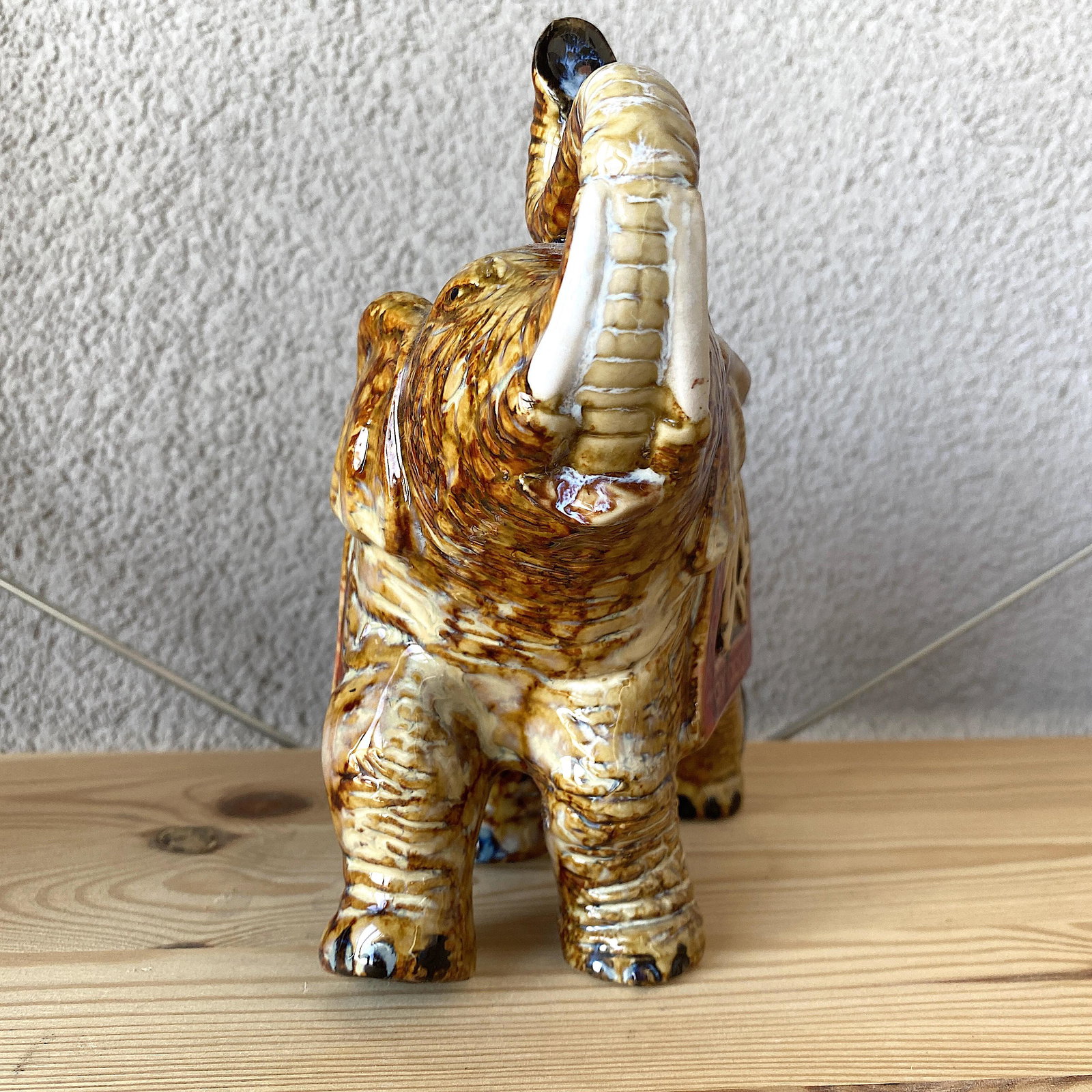 Azure ceramic elephant statue - 7