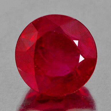 6.70 mm Round 1.60cts Natural Brilliant Red Mozambique Ruby (1 of 2)