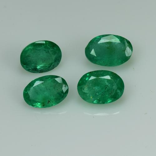 4 PCS 2.00 CTS NATURAL ZAMBIAN EMERALD OVAL SHAPE GOOD COLOR LOOSE GEMSTONES (1 of 2)