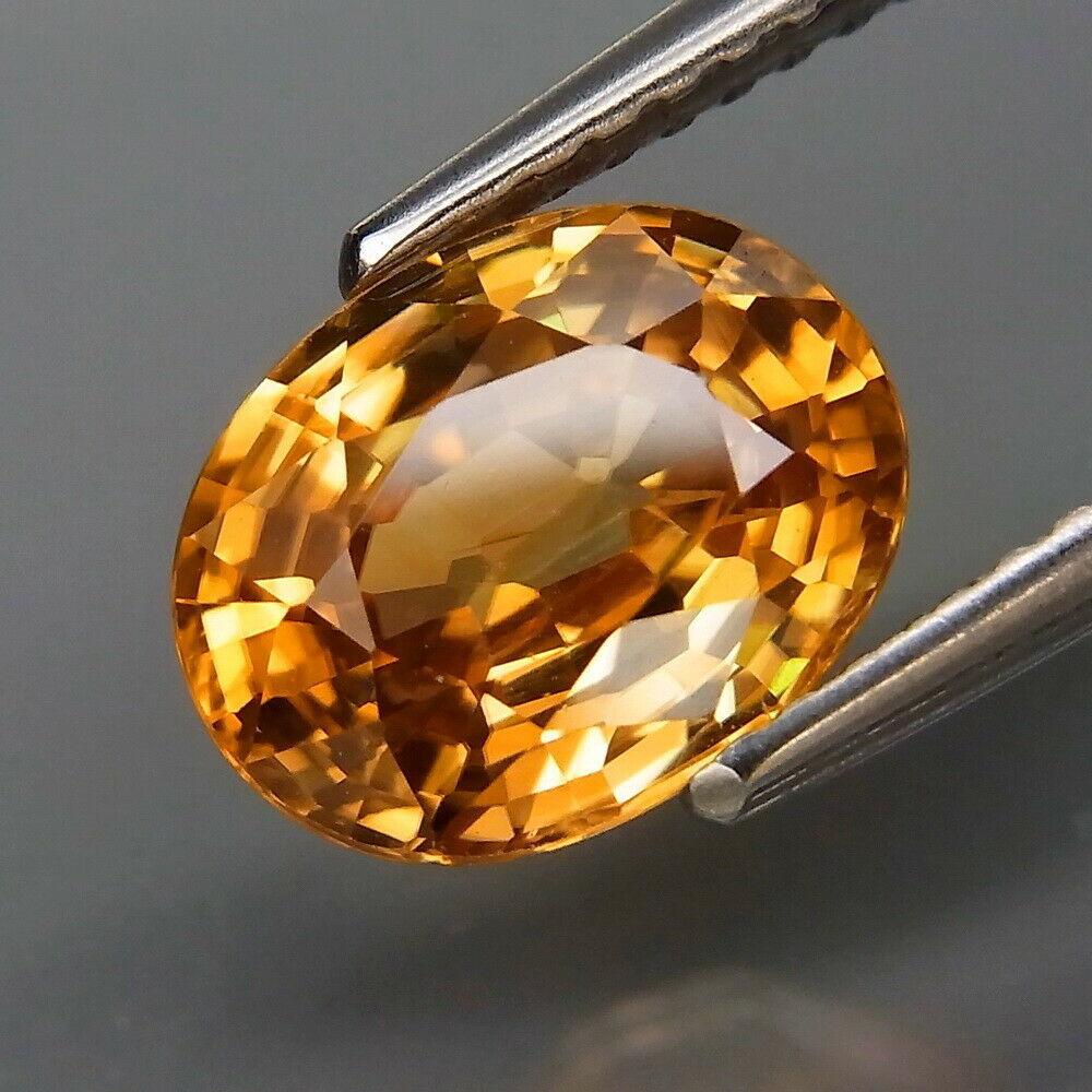 Natural Yellow Zircon -2,81 ct 1,2: Title: Natural Yellow Zircon -2,81 ct 1,2 Color/Clarity: yellow vvs Gemstone: Natural Yellow Zircon 2,81 ct Size/Dimensions: 2,81 ct Carat Weight: 9x7 Origin: cambodia Reserve: $80.00 Shipping: