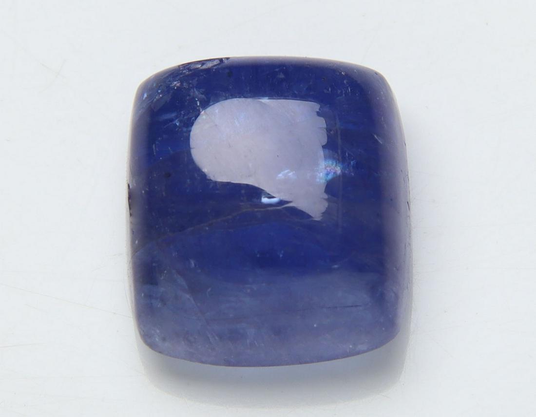 7.94 Cts Natural Tanzanite: No Reserve! Title: 7.94 Cts Natural Tanzanite Additional Information: Gemstone : Natural Tanzanite Origin: Tanzania Weight : 7.94 carats Dimensions : 11x10 mm Shape/Cut: Rectengular Cabochan Color : V