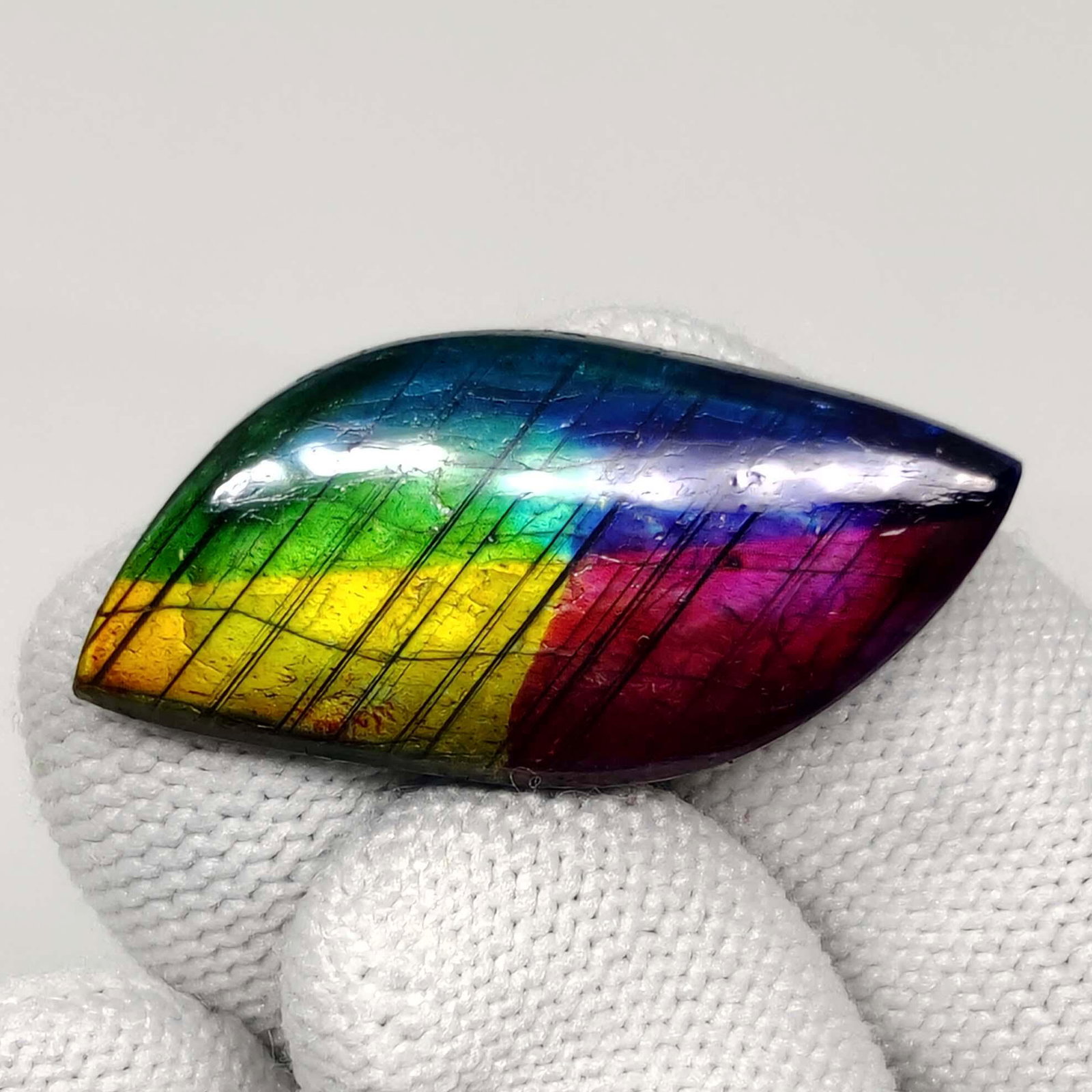 27.60 Ct "Stunning" Color Coated Fire Labradorite (1 of 2)