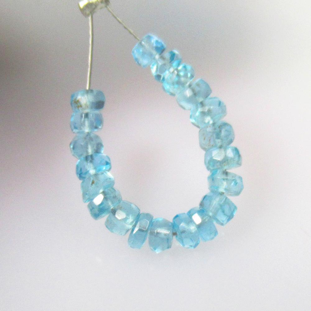 3.90 Ctw Natural 20 Blue Apatite Round Beads: No Reserve! Title: 3.90 Ctw Natural 20 Blue Apatite Round Beads Stone Clarity: Transparent Gemstones: Natural Apatite Beads Carat Weights: 3.9 Size/Dimensions: 2.80 - 3.50 mm / 20 Pc's Additional Info