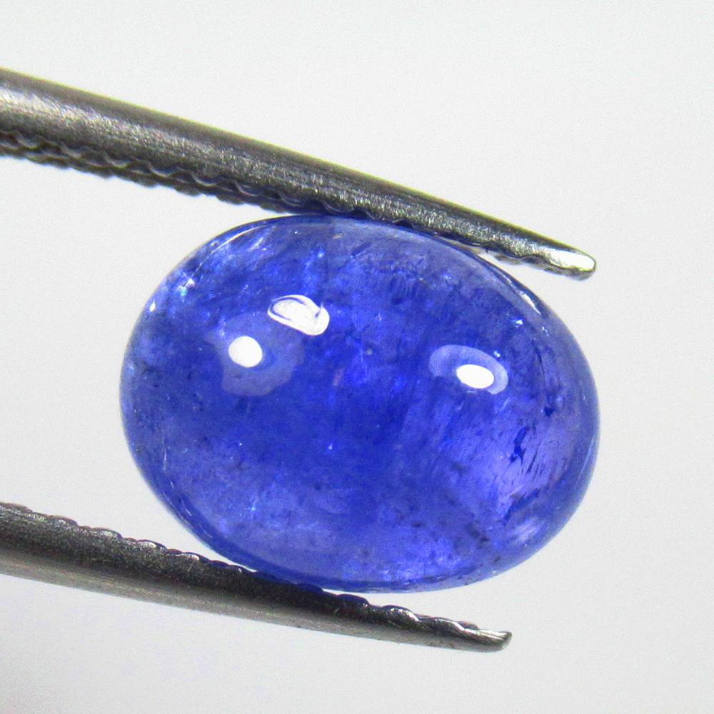 2.56 Ctw Natural Tanzanite Oval Cab: No Reserve! Title: 2.56 Ctw Natural Tanzanite Oval Cab Stone Clarity: SI Gemstones: Natural Tanzanite Carat Weights: 2.56 Size/Dimensions: 9.00 x 7.00 x 4.50 mm Additional Information: Top Quality Lus