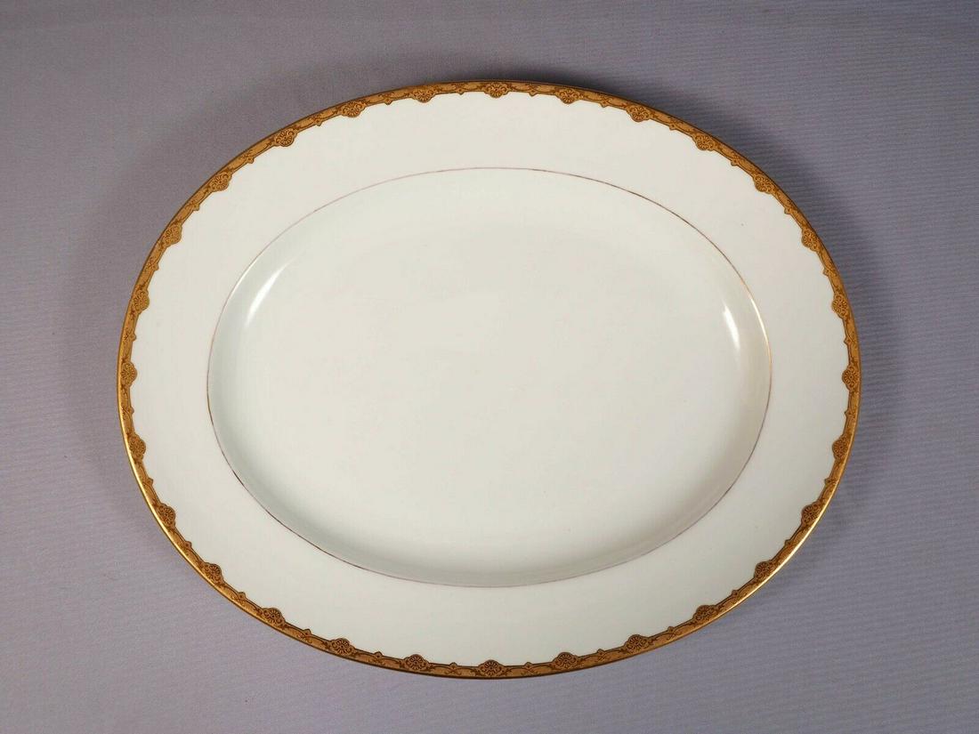 Antique Royal Crown Derby 8855 Large Oval Serving Platter RARE Gold Gilt 1911 (1 of 5)