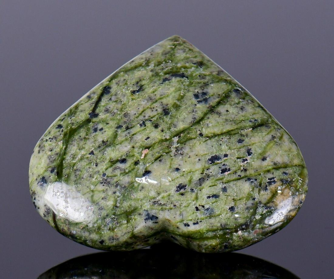 Title: 70 Gm Top Quality Hand Made Green Cobra Jasper Healing Heart@A46 Gemstone Type: Carving (1 of 2)