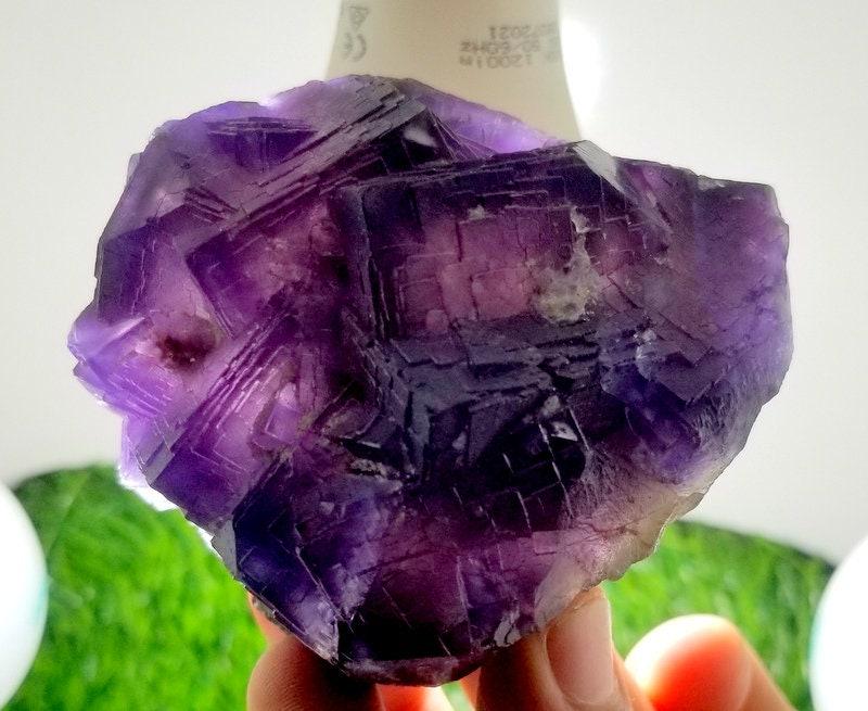 366 Grams Very Beautiful Natural Blue Coubic Flourite Specimen From Baluchistan (1 of 7)