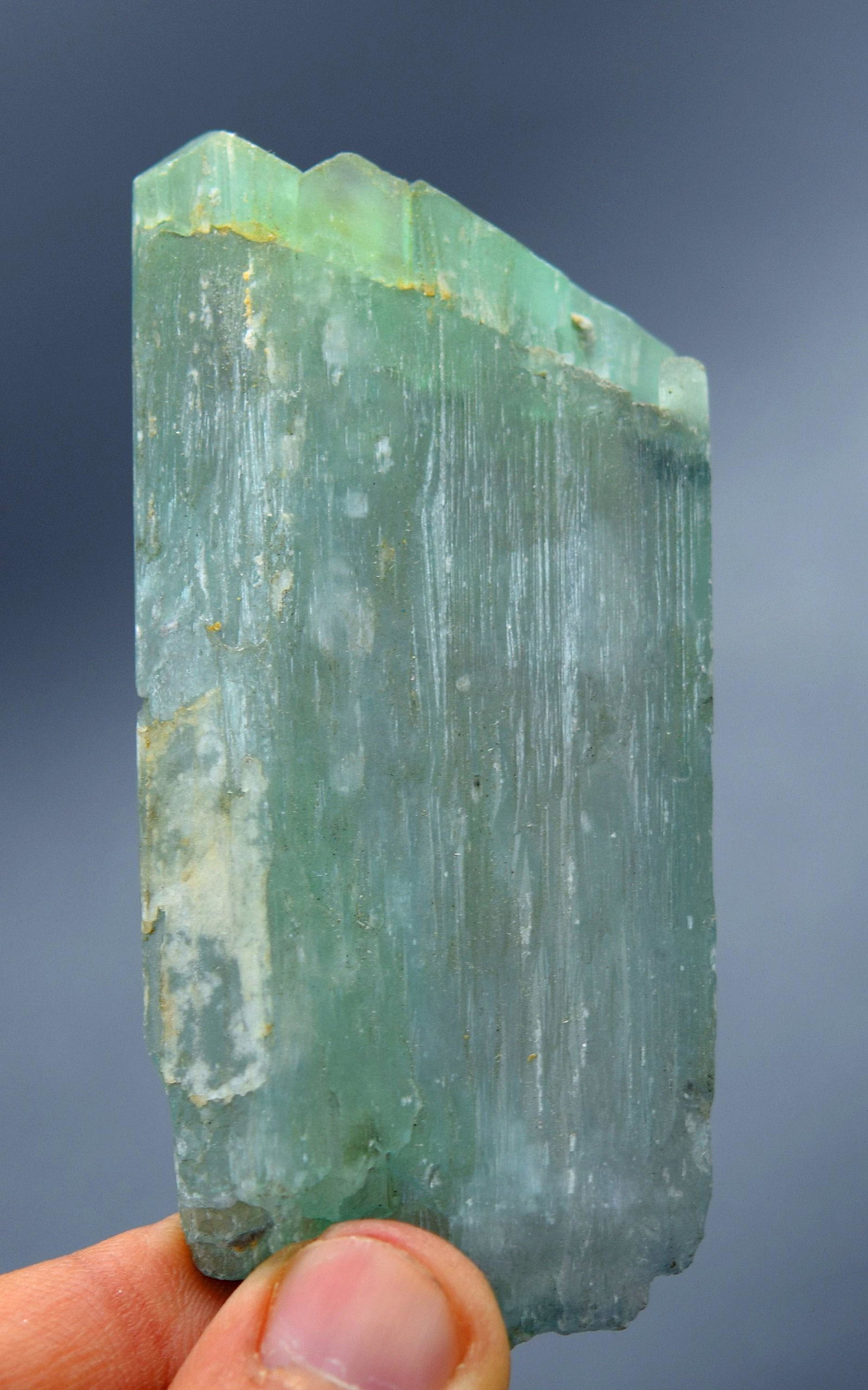 Natural Kunzite Crystal , Natural green Kunzite Crystal From Afghanistan - 70 Gram - 43*38*11 (1 of 5)