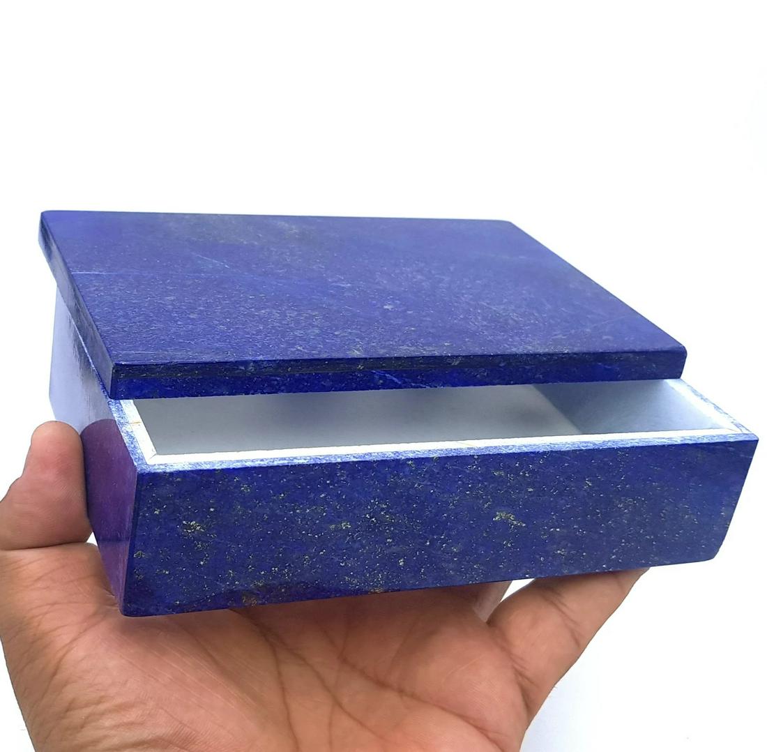 660 Grams Lapis Lazuli Handcrafted with Intricate Design and Perfect for Storing Your Treasured (1 of 6)