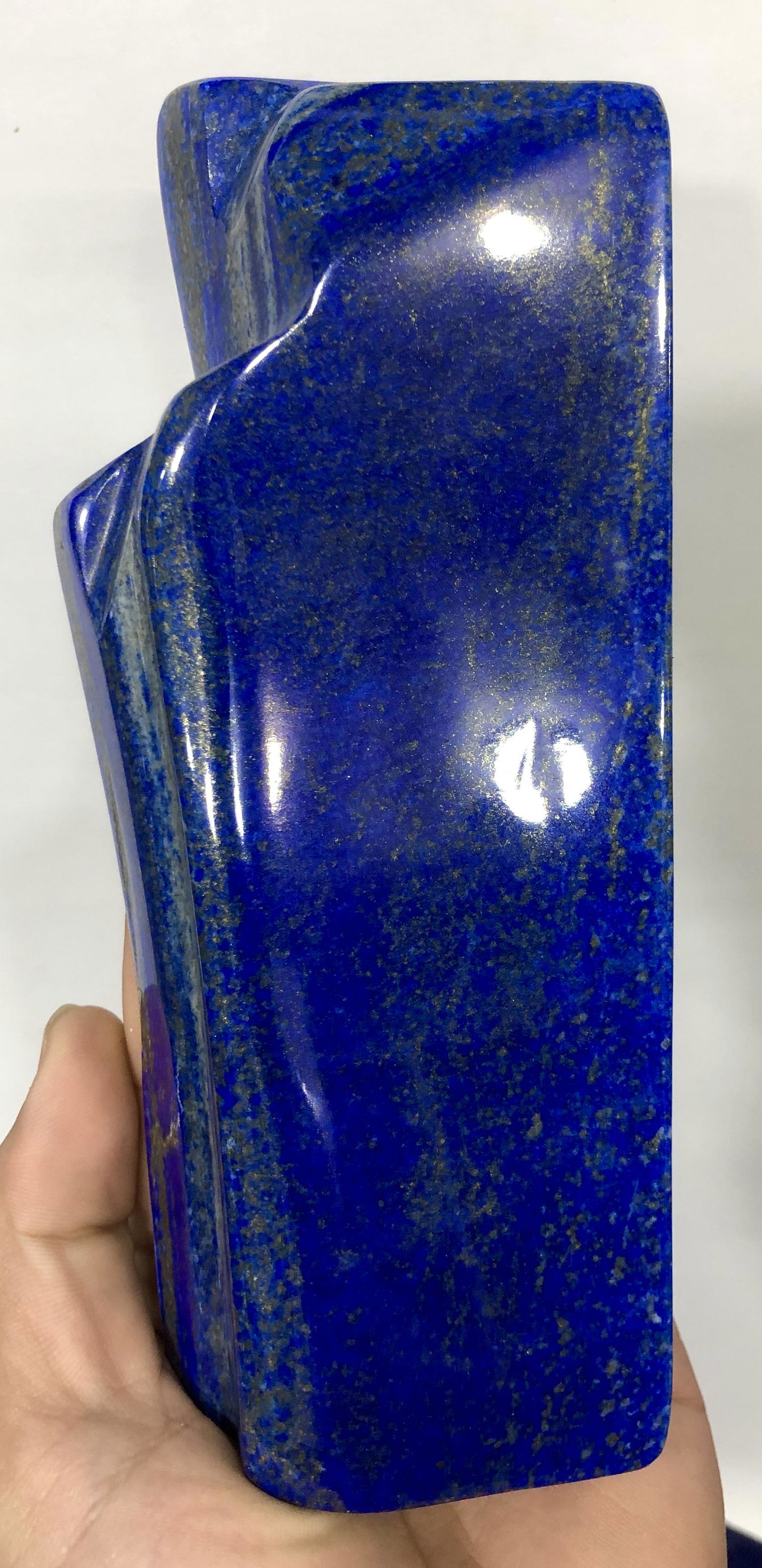 Healing Properties of Lapis Lazuli and Golden Pyrite in a Self-Standing Tumble - Bid Now (1 of 4)