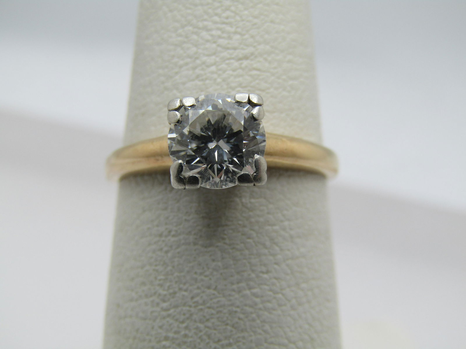 Vintage 14kt Gold 1 CTW Diamond Engagement Ring, Solitaire, Sz. 6, 1930's-1940's (1 of 11)