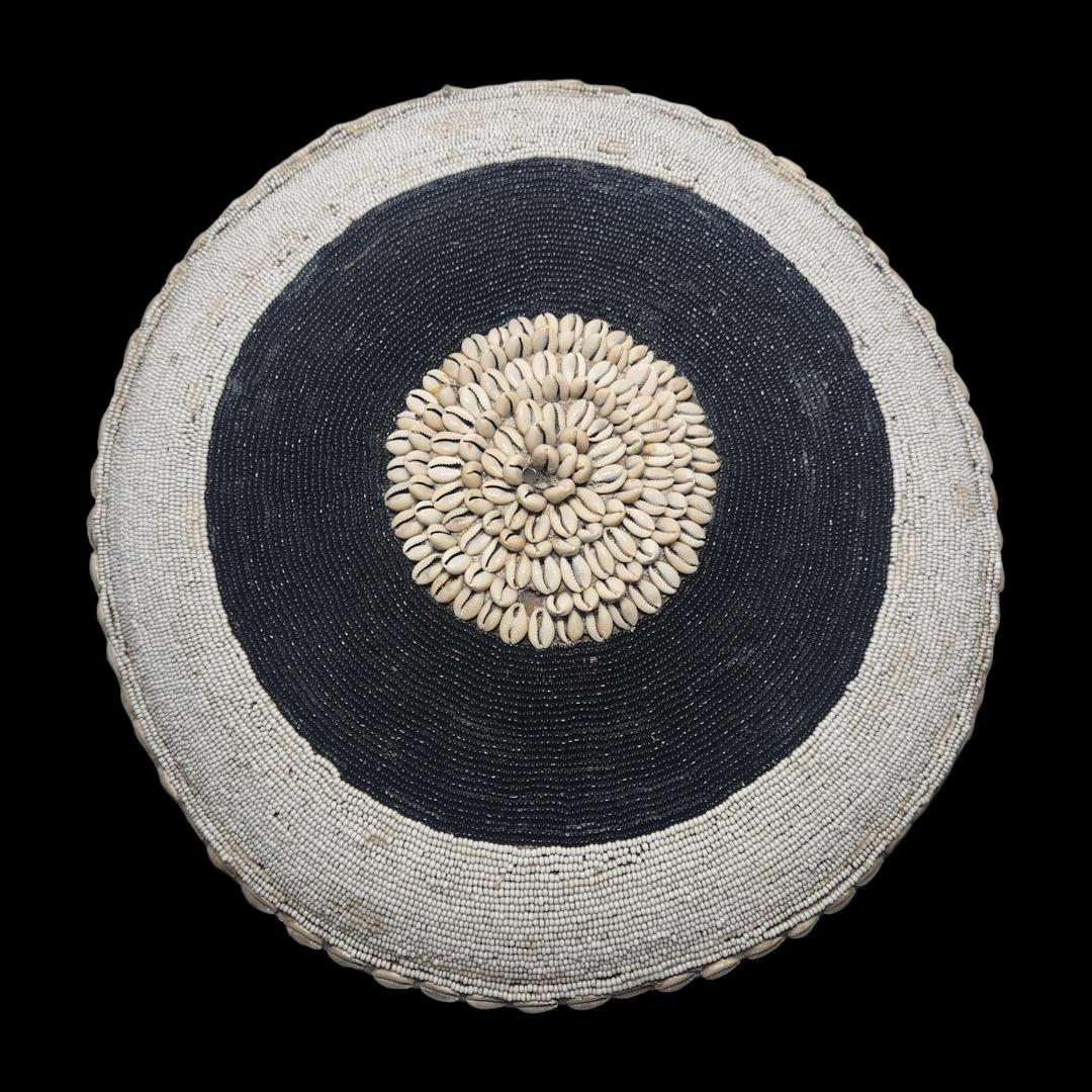 Zulu War Shield adorned with beads and cowries (1 of 2)