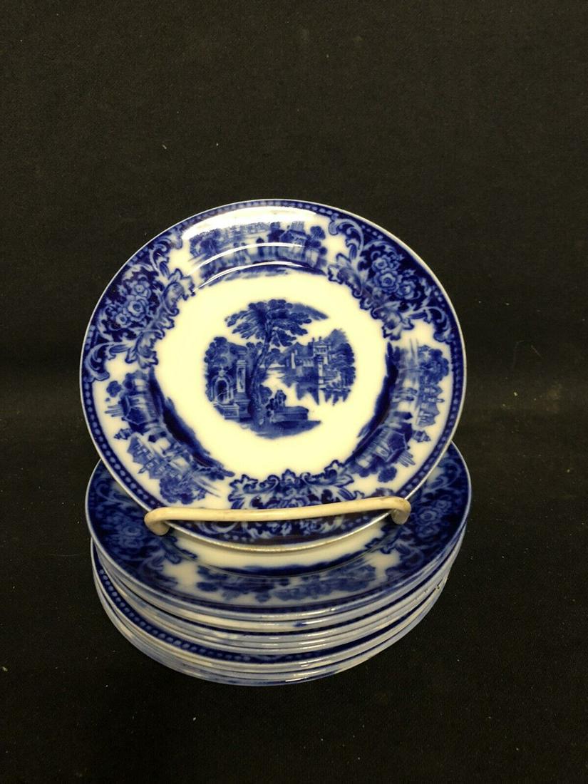 12 shanghai flow blue 6” plates (1 of 5)