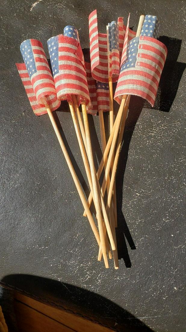 Rare 48 star flag Star Flag staggered pattern American 10 parade flags 1918 (1 of 5)