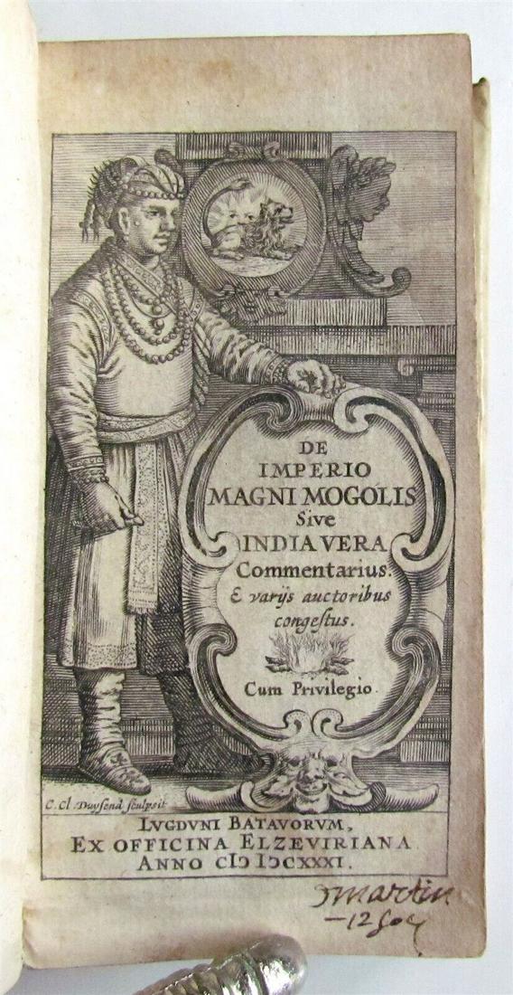 1631 INDIA MUGHAL EMPIRE DESCRIPTION antique ELZEVIER De imperio Magni Mogolis (1 of 4)
