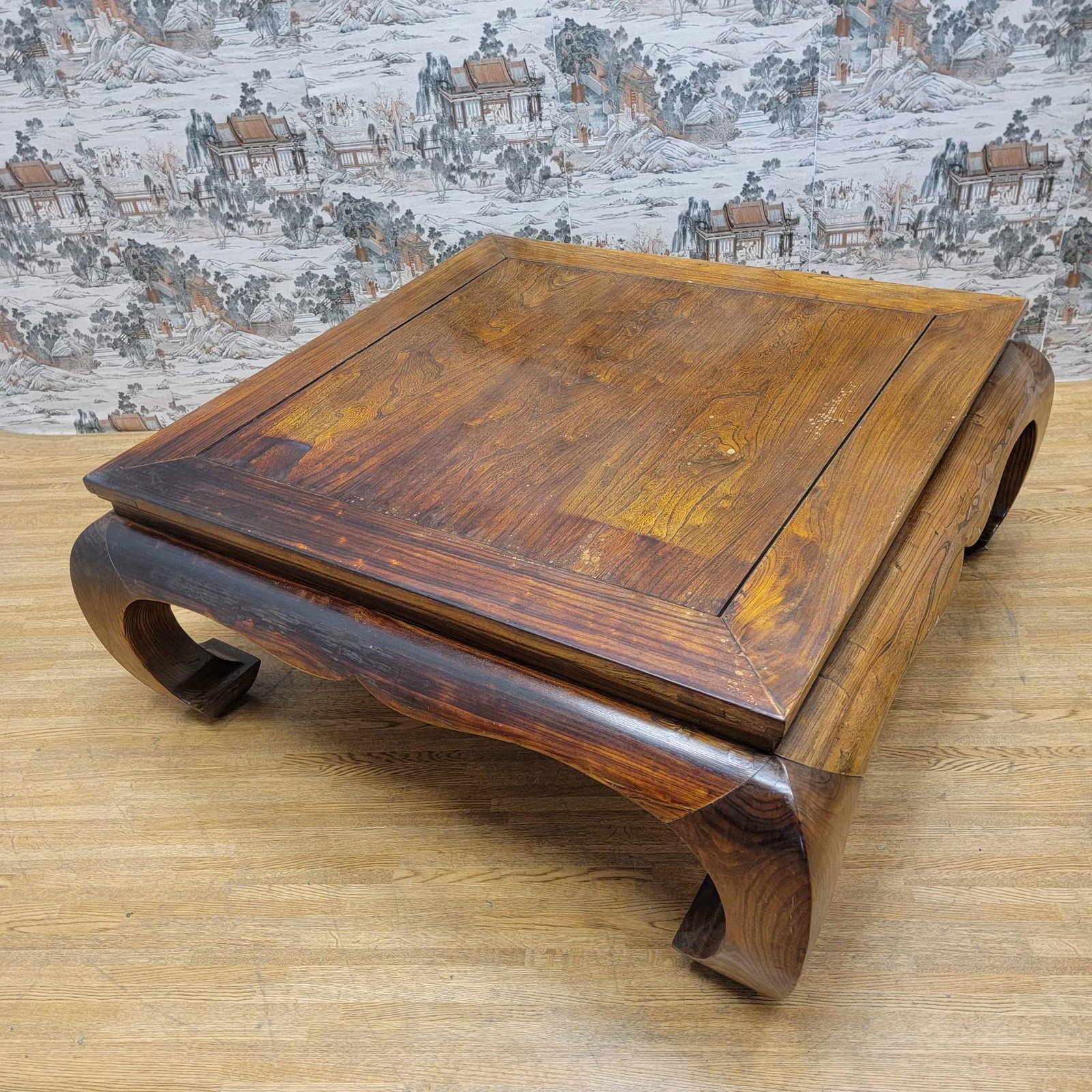 Antique Shanxi Province Kang Style Natural Elm Coffee Table (1 of 10)