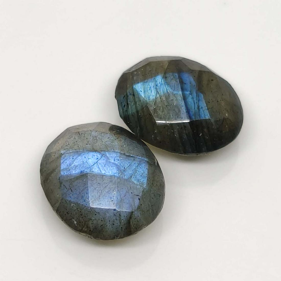 6.50 ct Natural Labradorite Ova Cut Pair (1 of 2)