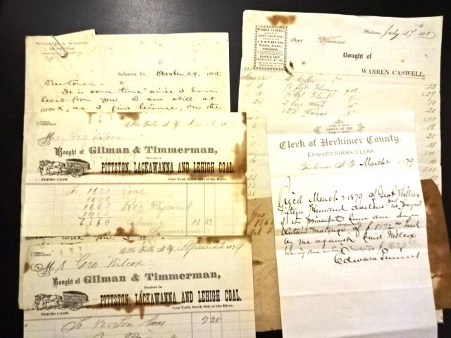 19th C Lot Herkimer NY Invoices Merchants (1 of 2)