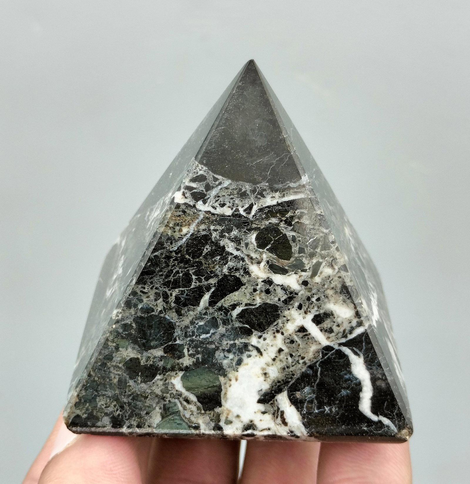 Title: 148 Gram Gorgeous Hand Made Black Jasper Healing Pyramid Gemstone Type: Carving Weights: 148: Title: 148 Gram Gorgeous Hand Made Black Jasper Healing Pyramid Gemstone Type: Carving Weights: 148 Gram Size/Dimensions: 55x54x51 mm Origin: Pakistan Reserve: $20.00 Shipping: Domestic: Flat-rate of 
