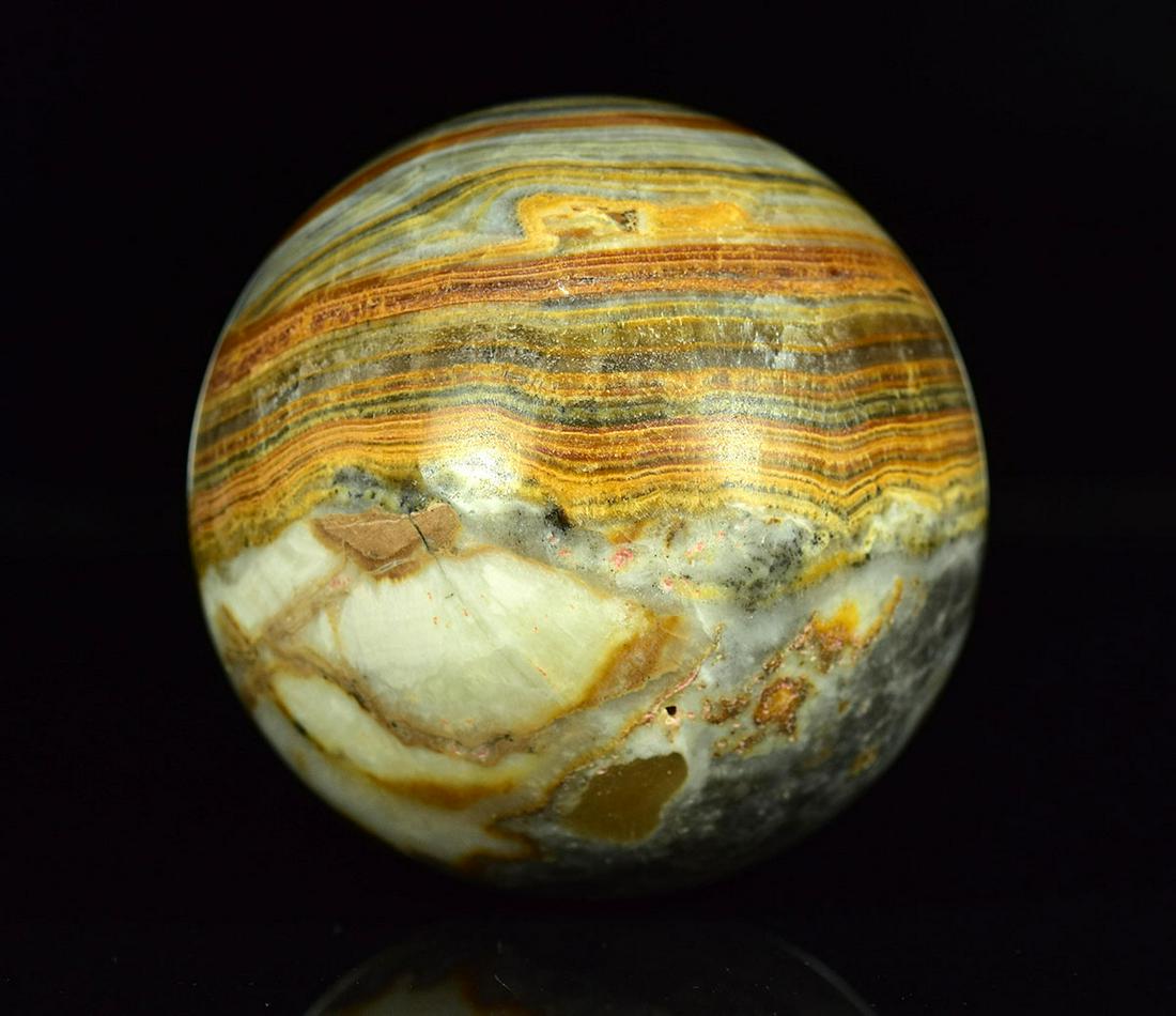 347 Gram  Beautiful Aragonite Healing Sphere (1 of 4)