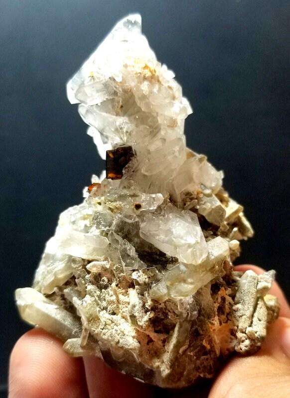 87 gram beautiful brookite with quartz specimen from baluchistan pakistan (1 of 7)