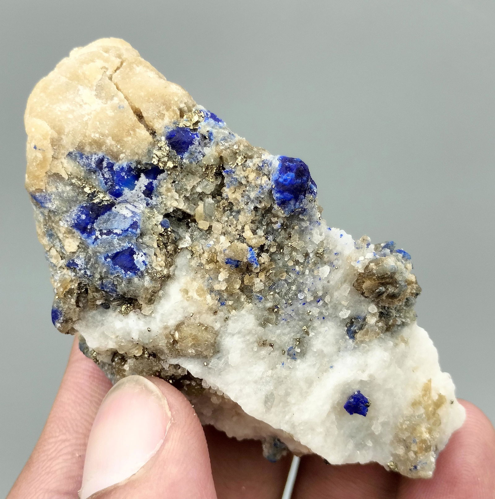 91 Gram Beautiful Natural Deep Blue Lazurite With Pyrite specimen (1 of 4)