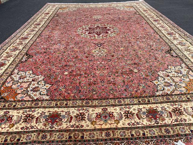 Vintage LargePersian Silk and wool Tabriz size rug-4717 (1 of 10)