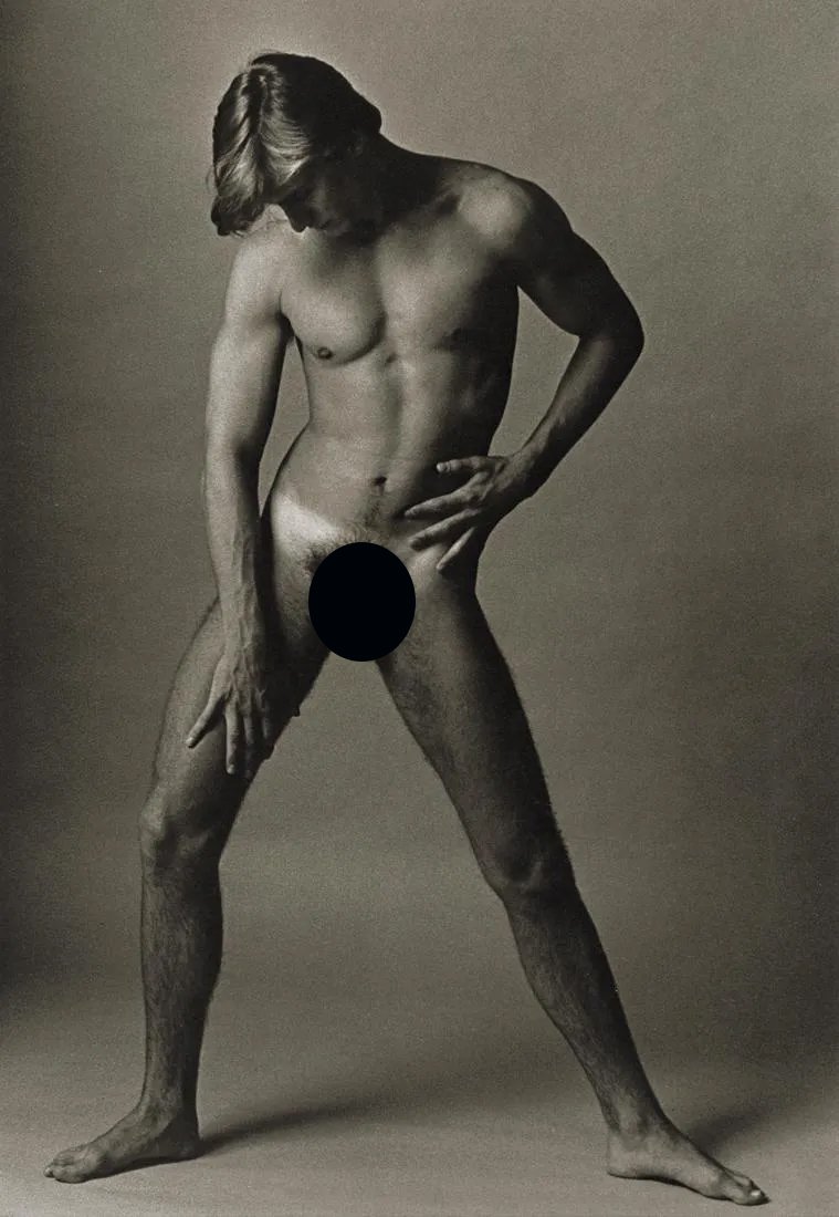 KEN HAAK - Untitled, 1983: Artist: Ken Haak Title: Untitled, 1983 Medium: Photo Litho, 1986, USA Dimensions: 6.8x9.8" Description: Heat Wax Mounted on 11x14" Conservation Board Artist Bio: Ken Haak (1923 - 1991) Celebrated fash