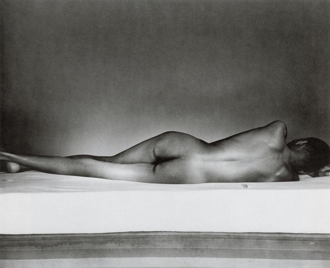 GEORGE PLATT-LYNES - Male Nude, 1953: Artist: George Platt-Lynes Title: Male Nude, 1953 Medium: Photo Litho, 1993, USA Dimensions: 8.45x6.9" Description: Heat Wax Mounted on 11x14" Conservation Board Artist Bio: George Platt Lynes was an 