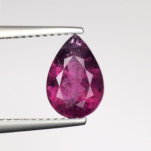 1.85 Cts Natural Rubylite Pear Shape Good Color Loose Gemstones Auction