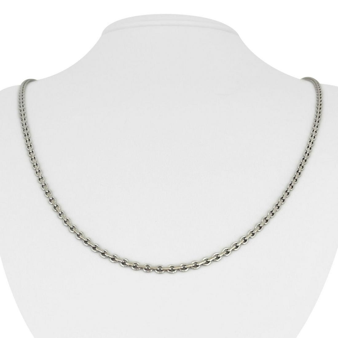14k White Gold 6.4g Hollow Light 3mm Cable Link Chain Necklace 24" (1 of 9)