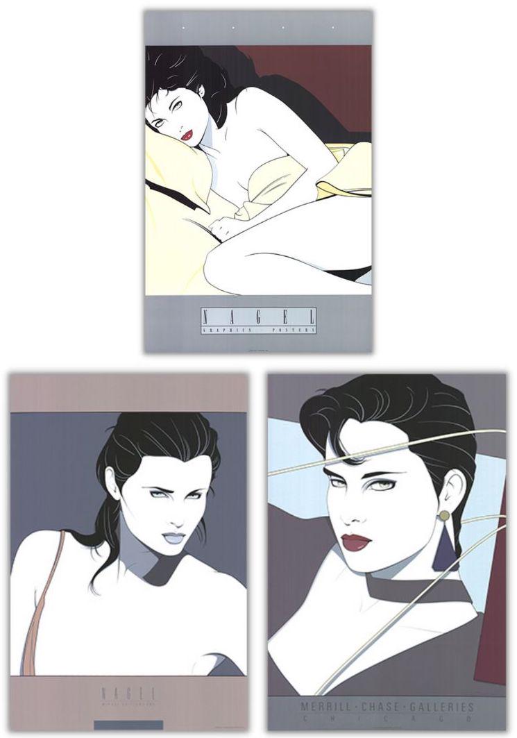 Bundle- 3 Assorted Patrick Nagel Commemorative Serigraphs (1 of 4)