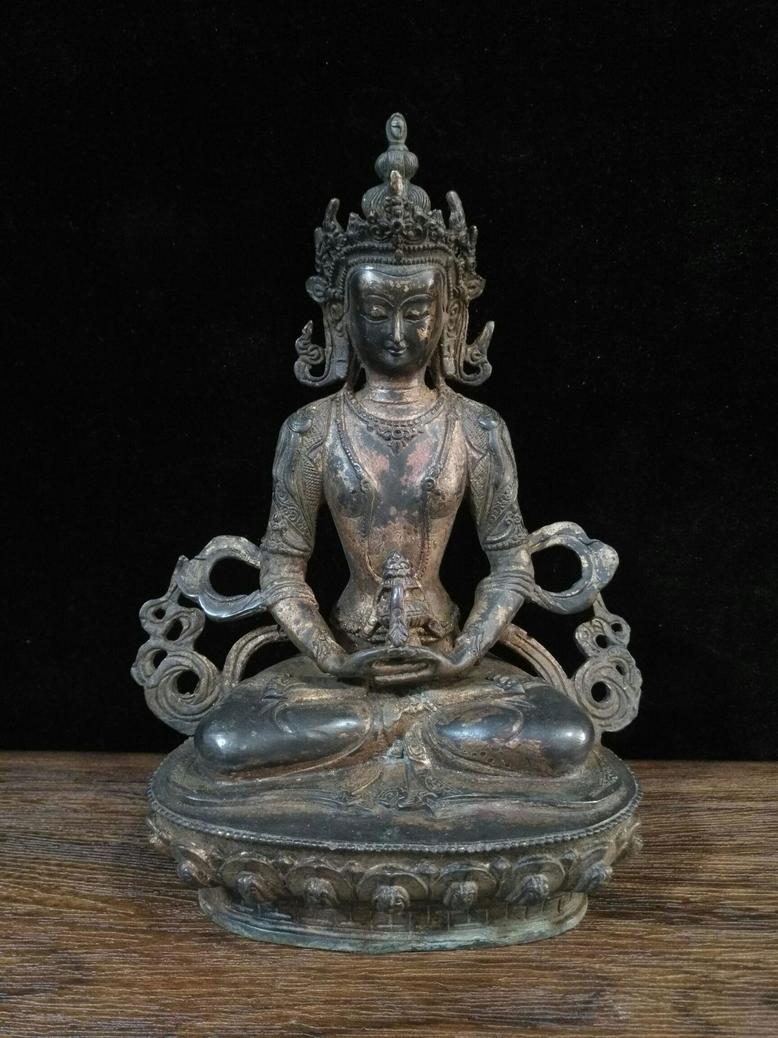Pure Copper Lacquer "Longevity Buddha" (1 of 9)