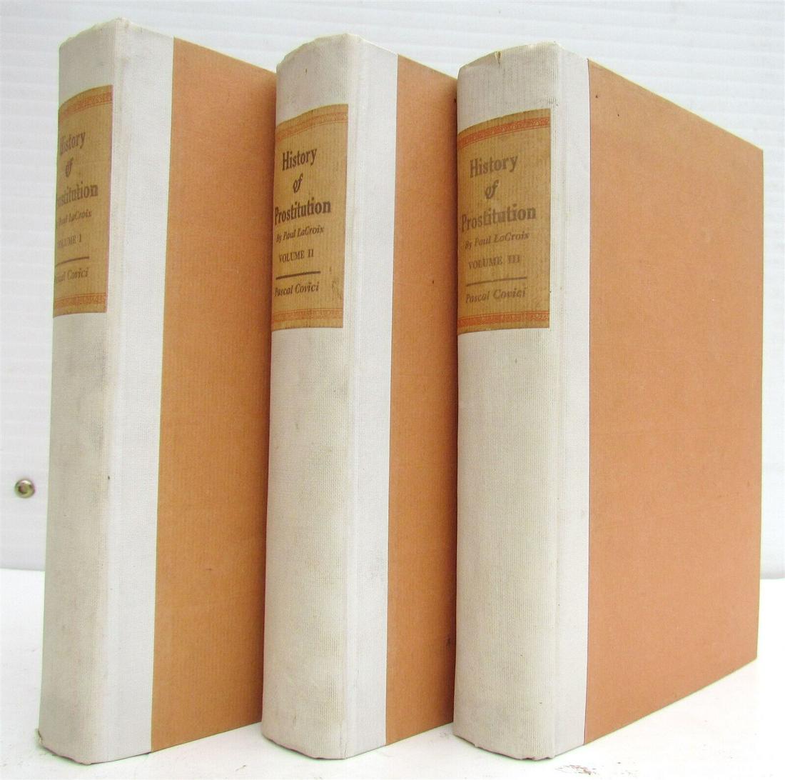 1926 HISTORY of PROSTITUTION 3 volumes antique by Paul LaCroix in ENGLISH (1 of 6)