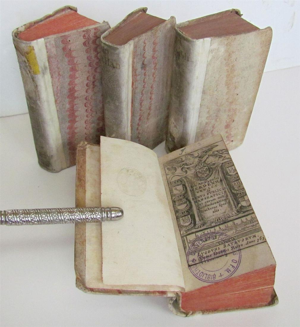 1631 HISTORY of HANSEATIC CITIES 4 VOLUMES by Angelus Marianus antique: De rebus publicis hanseaticis. Tractate Generalis. by Johann Angelius von Werdenhagen 4 volumes Leiden, Maire; 1631 History of the Hanseatic cities The work was heavily criticized in particular by his