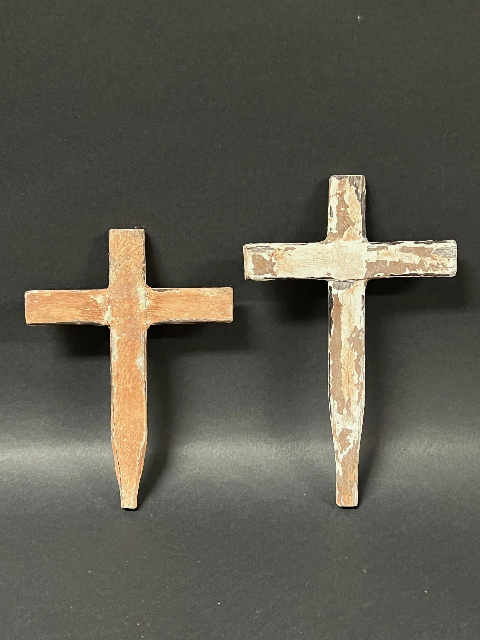 Pair of Wooden Cross Sculpture (1 of 4)