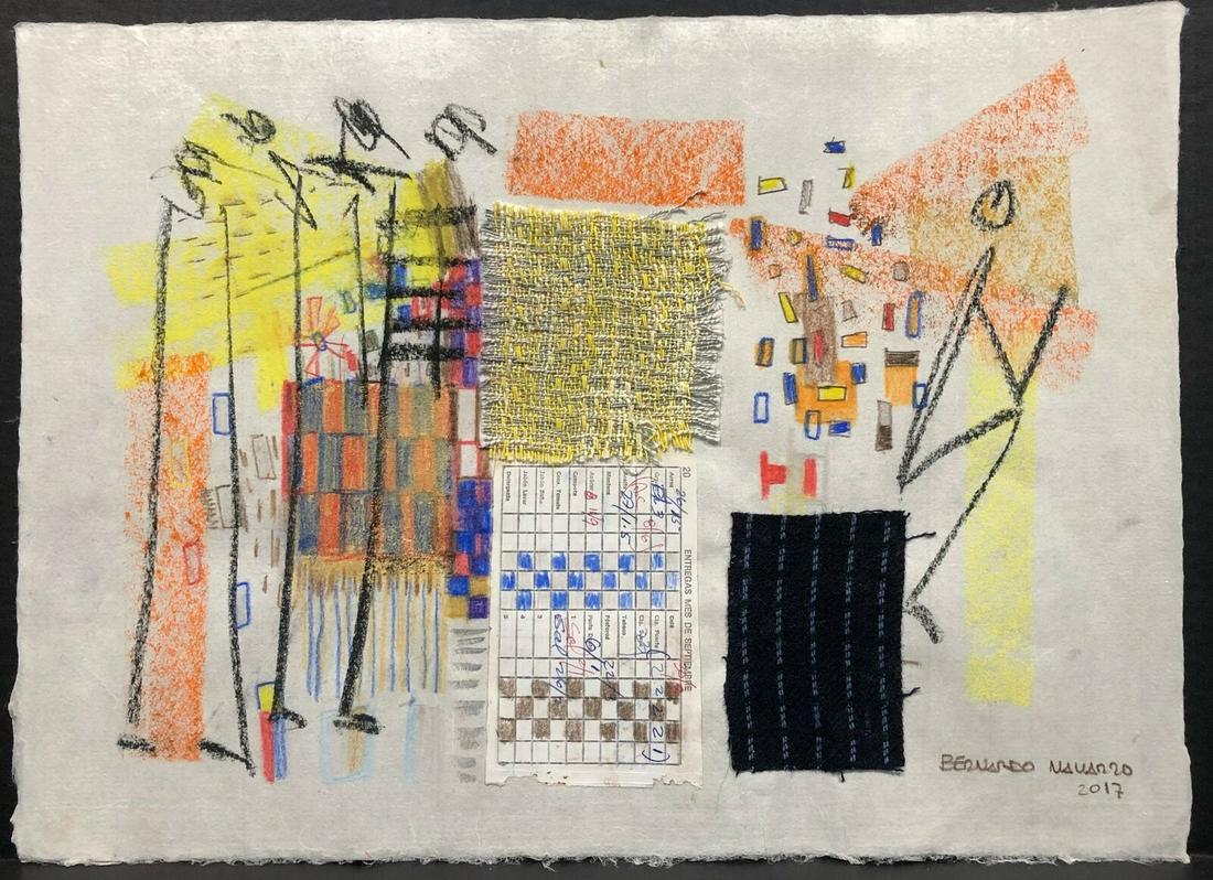 Bernardo Navarro Tomas, Cuban, mixed media, 2017: Artist: Bernardo Navarro Tomas (Cuba, 1977) Title: Untitled Date: 2017 Medium: mixed media Dimensions: 12.3 x 17 in. (31 x 43 cm.) Reserve: $270.00 Shipping: Domestic: Flat-rate of $25.00 to anywhere