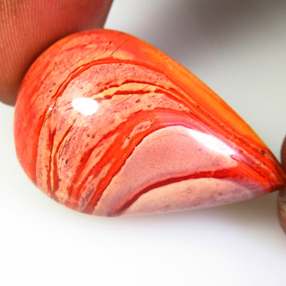 43.76 Ctw Natural Jasper Quartz Pear Cab: No Reserve! Title: 43.76 Ctw Natural Jasper Quartz Pear Cab Stone Clarity: Opaque Gemstones: NaturalJasper Quartz Carat Weights: 43.76 Size/Dimensions: 35.00 x 23.00 x 9.40 mm Additional Information: