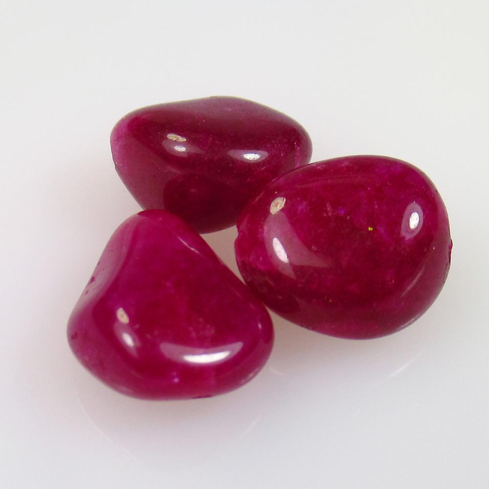 9.32 Ctw Natural Red Ruby Dumble Beads (1 of 2)