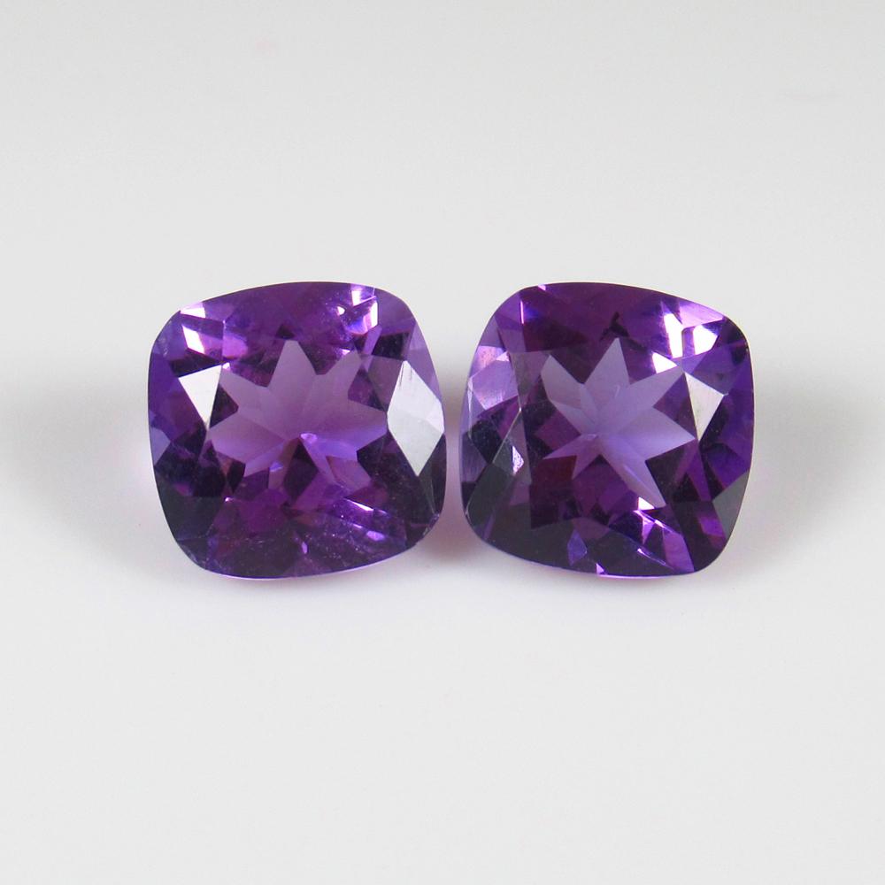 Natural Purple Amethyst Pair - 4.08 Ct (1 of 2)