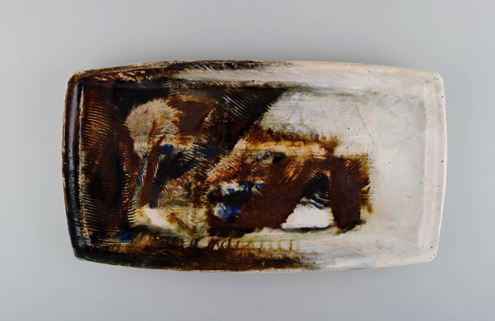 Jeppe Hagedorn-Olsen. Large tray in Ceramic, Abstract Motif. (1 of 6)