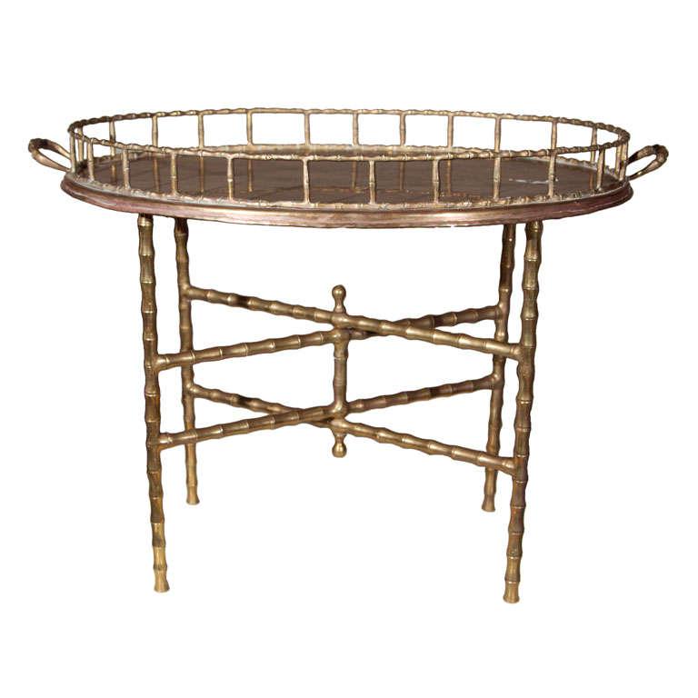 Maison Jansen Faux Bamboo Tray Top Table (1 of 9)