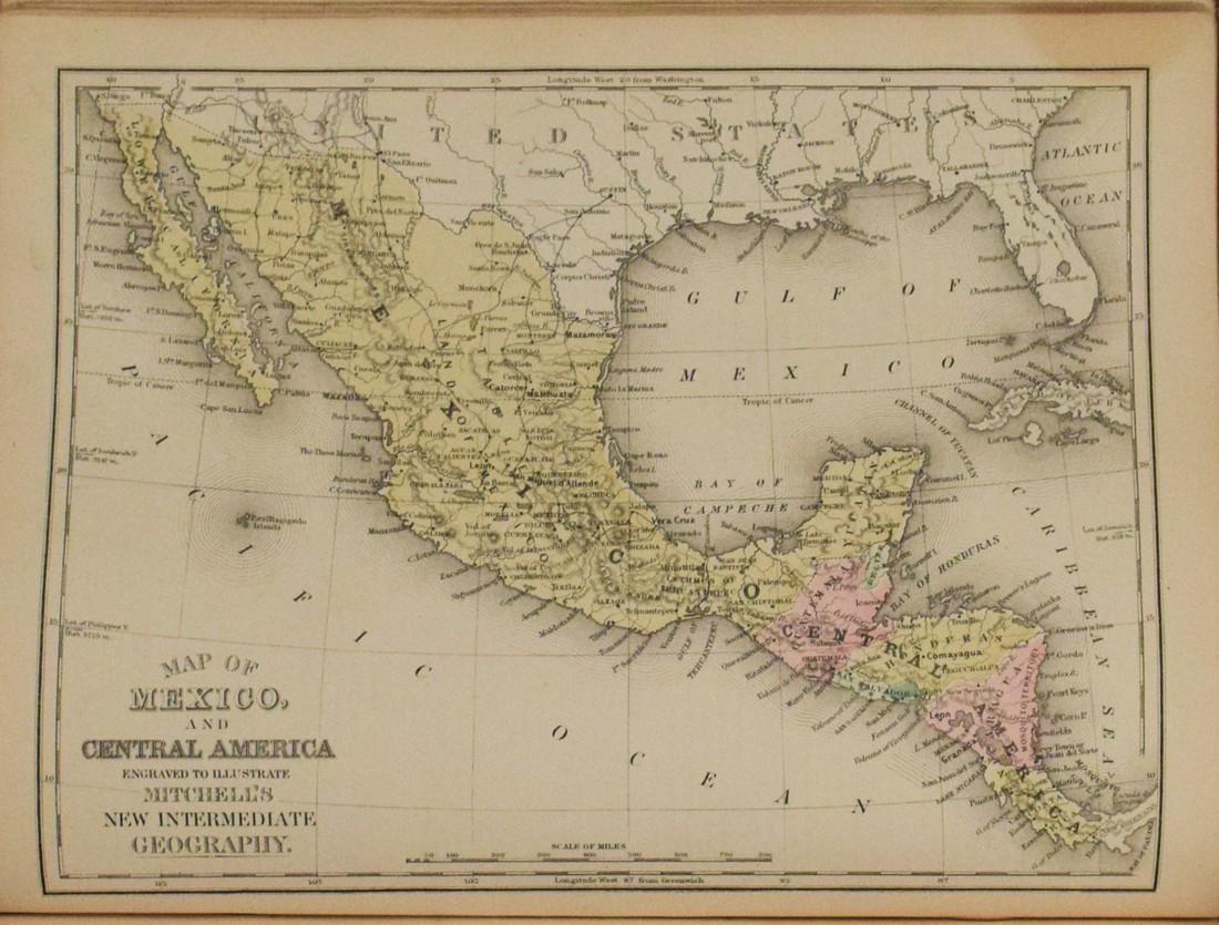 1891 Mitchell Map of Mexico and Central America -- Map of Mexico and Central America (1 of 1)