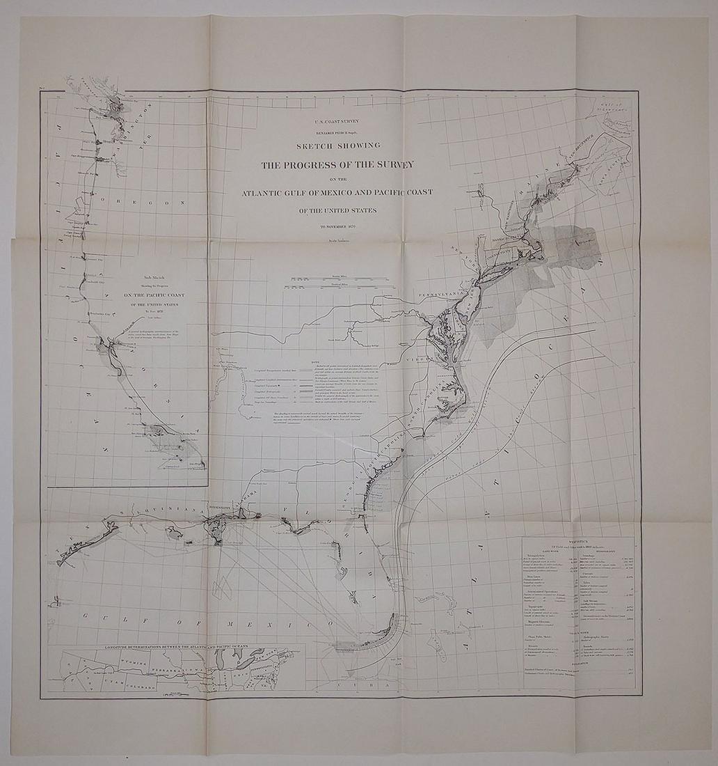 Sketch Showing the Progress of the Survey On The Atlantic, Gulf of Mexico and Pacific Coast Of The (1 of 1)