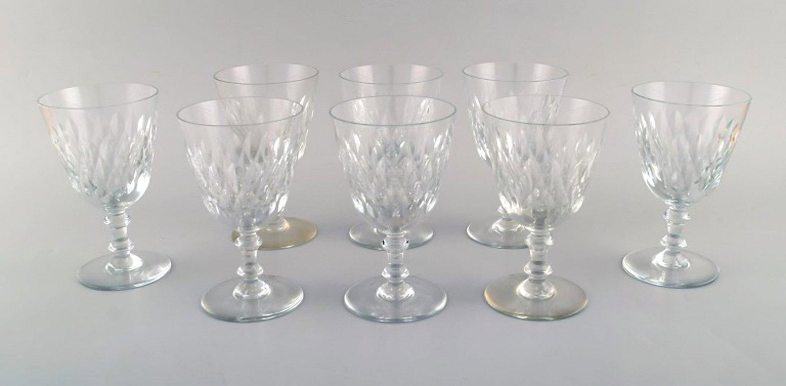 Baccarat, France. Eight Armagnac glasses in mouth blown crystal glass. Produced in the period: Baccarat, France. Eight Armagnac glasses in mouth blown crystal glass. Produced in the period 1952-1986. Measures: 14.3 x 8.5 cm. In very good condition. Stamped. Reserve: $329.00 Shipping: Domestic: 