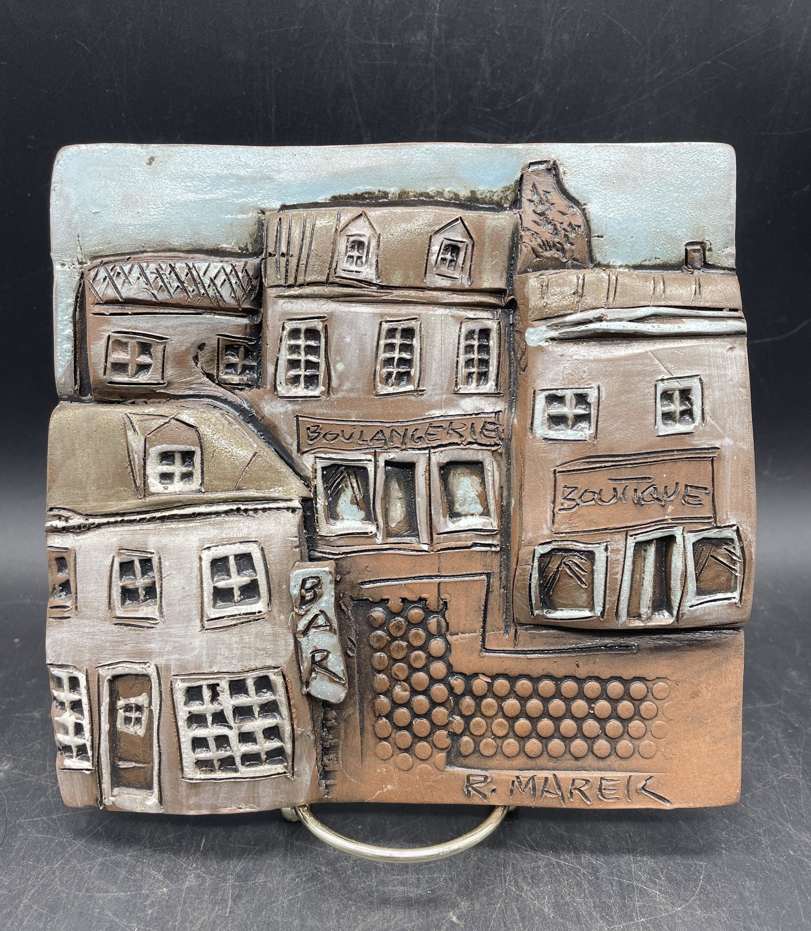 RUDOLF R MAREK Paris HAND PAINTED POTTERY TILE (1 of 8)